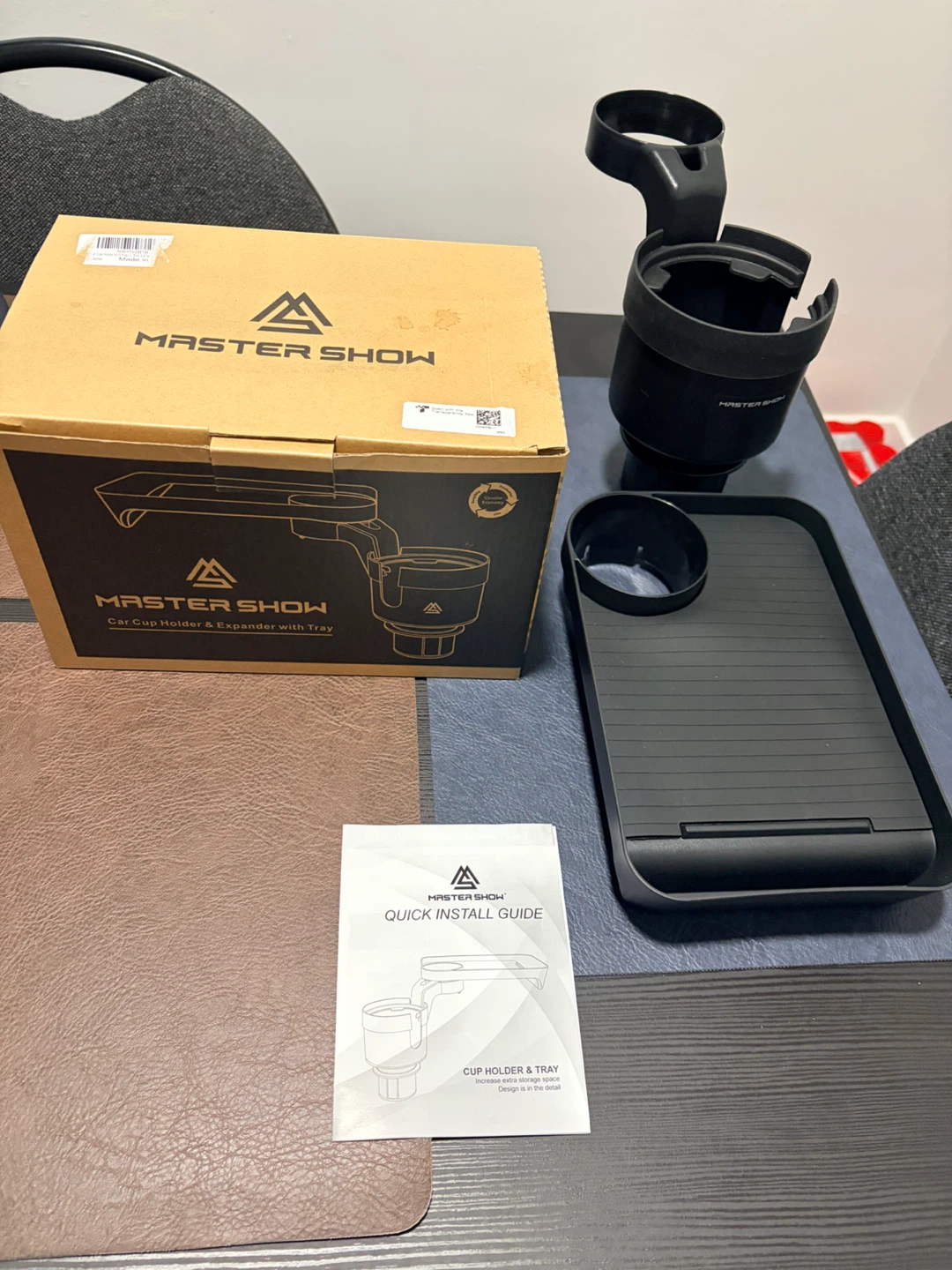 MASTER SHOW Car Cup Holder and Expander with Tray