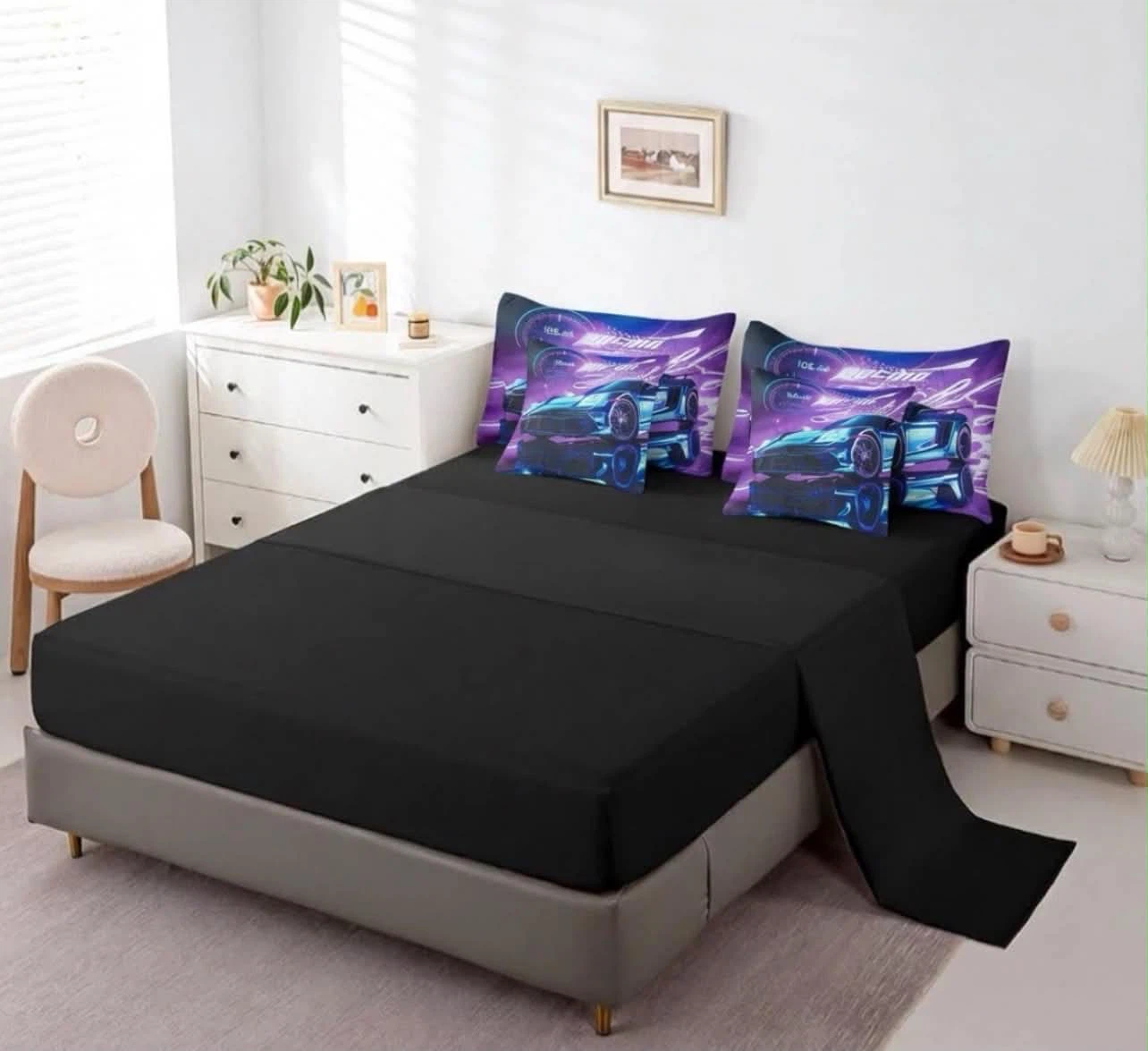 7- Piece Set Queen Racing Car Bedding Extreme Sport - photo 2