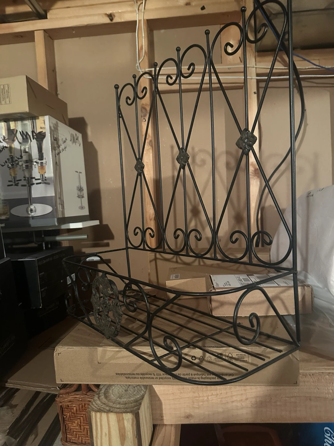Black Metal Hanging Storage Basket - photo 2