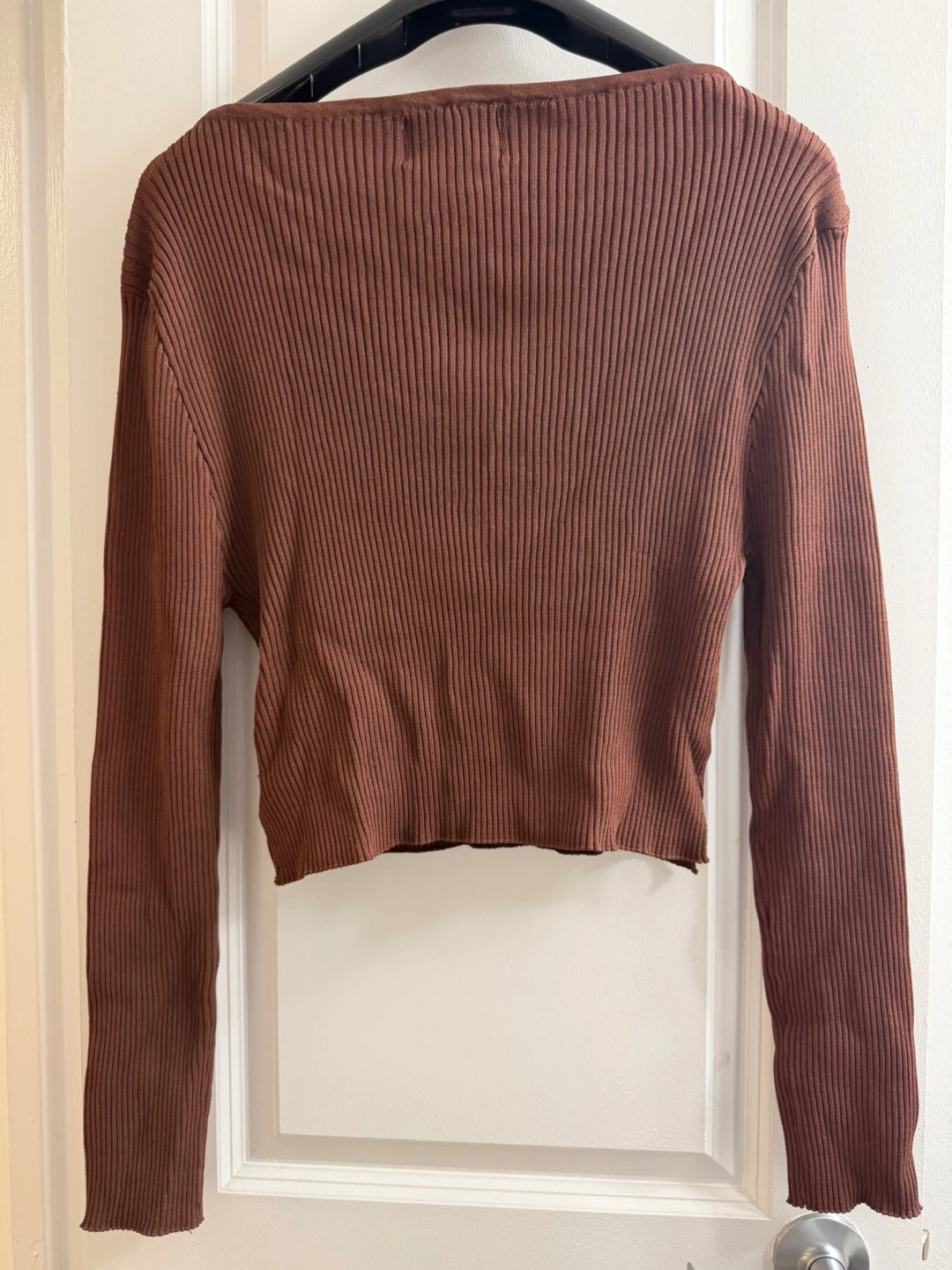 Mima Rosso Long Sleeve Ribbed Top - photo 3