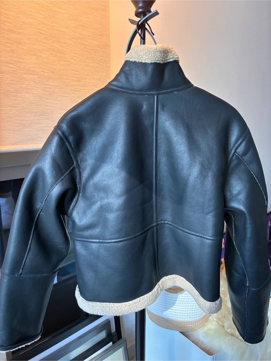 Moon River Faux Leather Shearling Jacket - photo 3