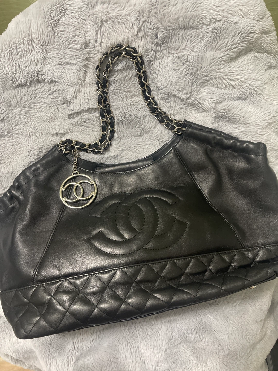 Chanel Black Quilted Leather Handbag