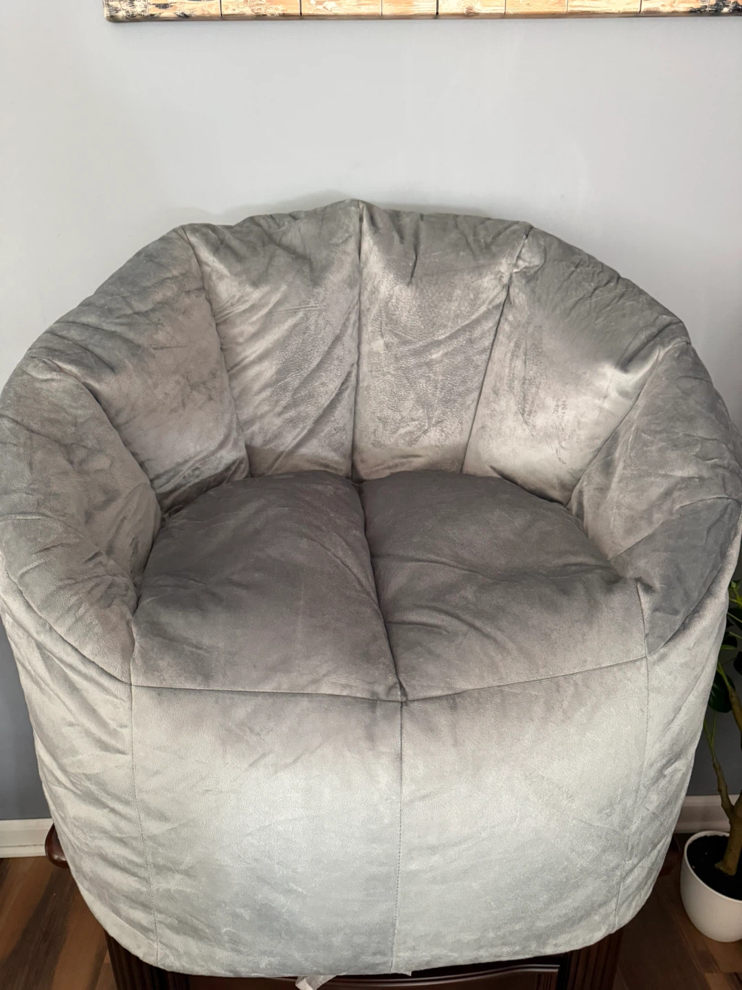 Big Joe Milano Bean Bag Chair Gray