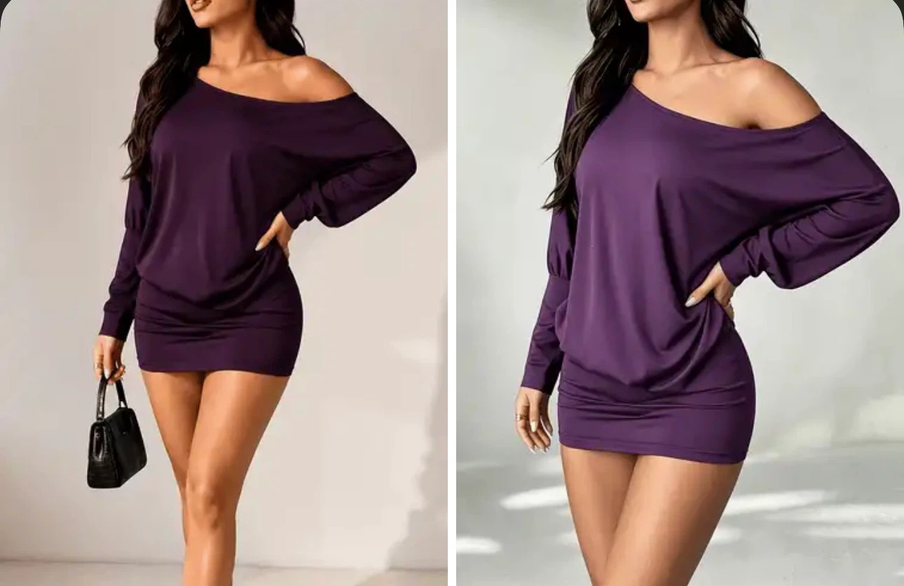 Brand New Off-Shoulder Purple Mini Dress. Size XL