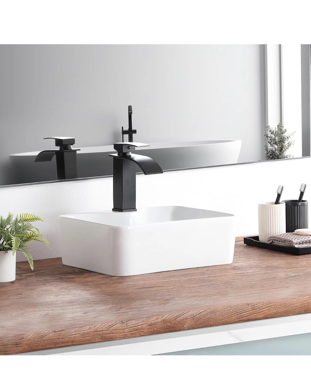 KDKSC Rectangular Porcelain Bathroom Vessel Sink 1612 - photo 3