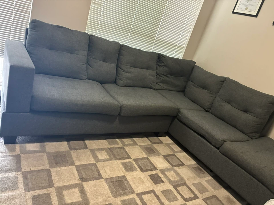 Dark grey sectional sofa