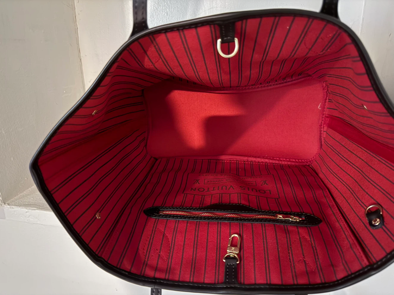LV Neverfull Damier Ebene Tote - photo 3