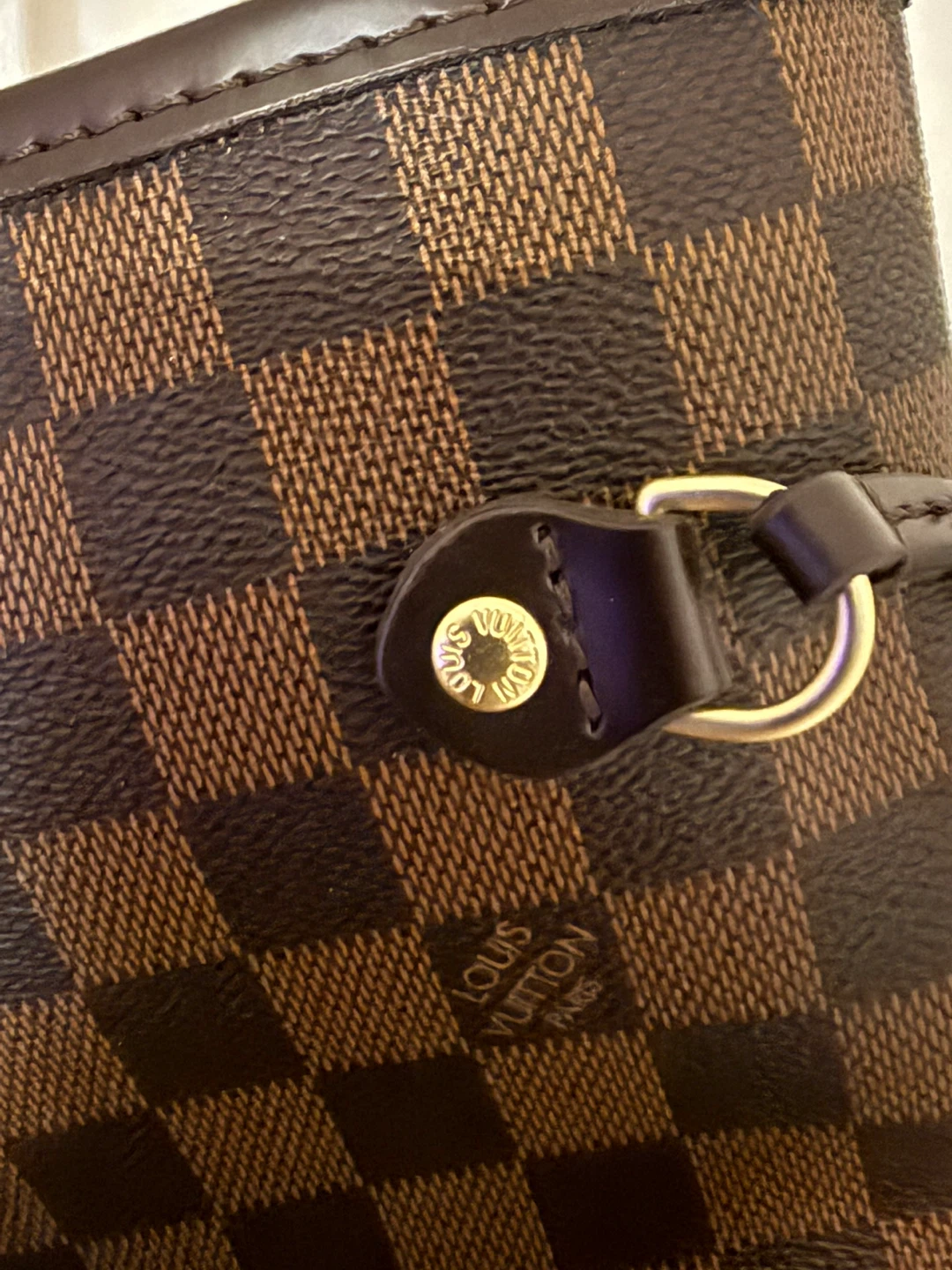LV Neverfull Damier Ebene Tote - photo 5