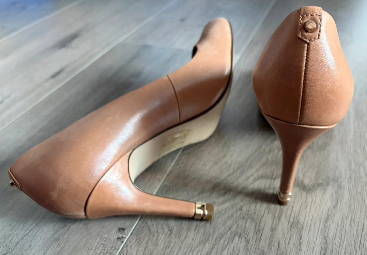 Neutral Heels w Gold Accent 37 / 6.5 - photo 2