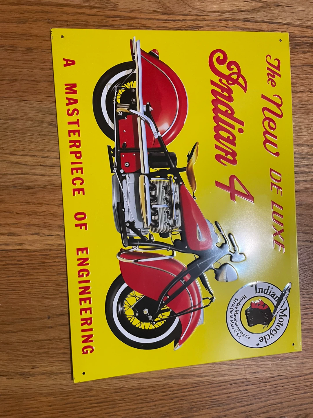 Vintage Indian Motorcycle Metal Sign