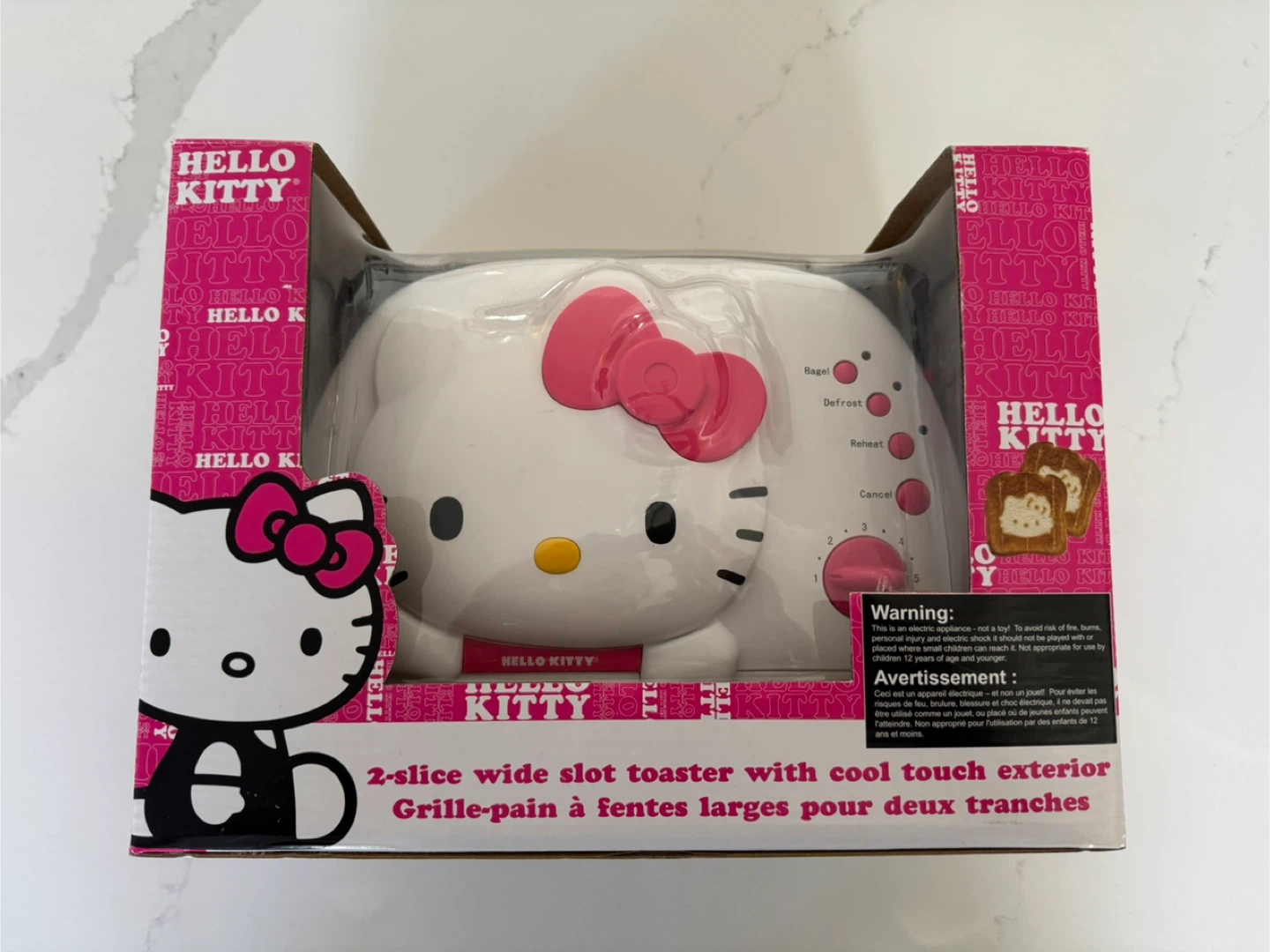 Hello Kitty 2-Slice Wide Slot Toaster w/ Cool Touch NIB