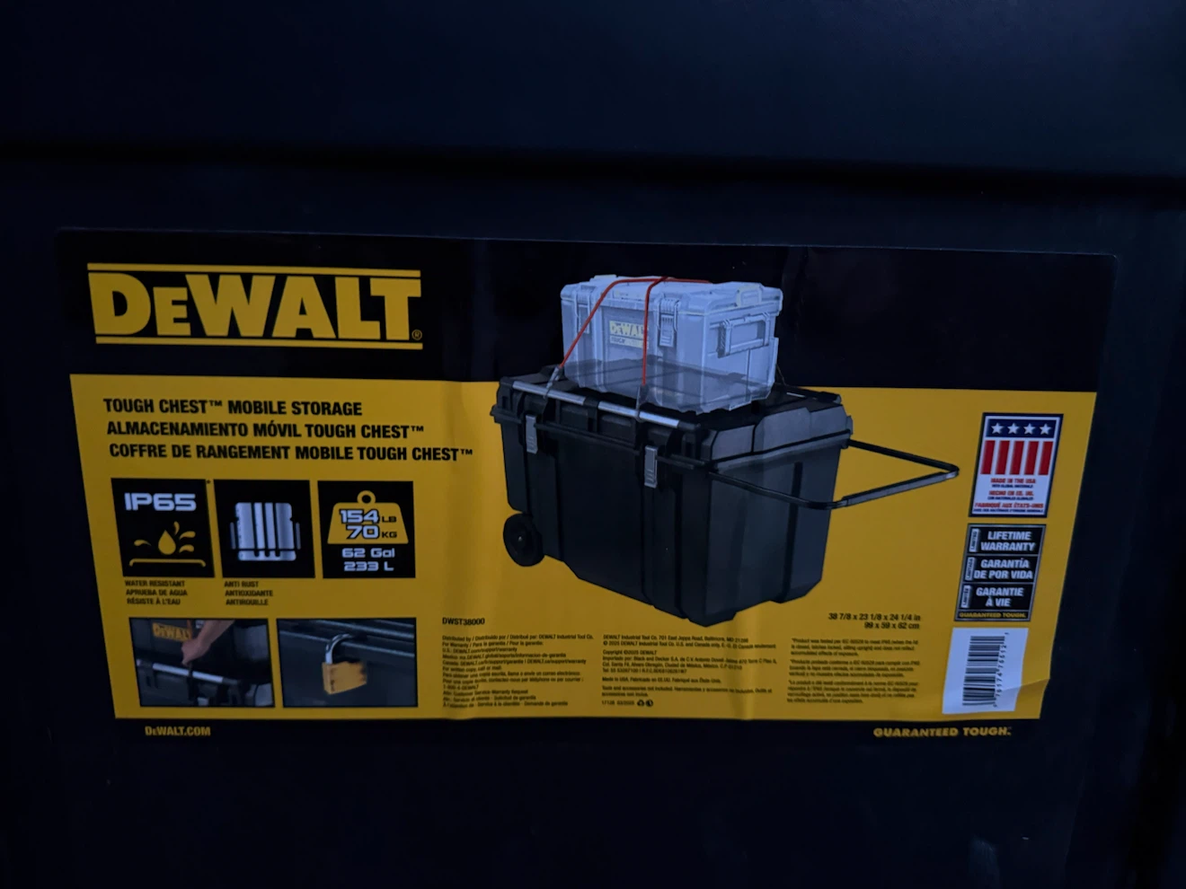 DEWALT Tough Chest 38-inch 238.5L Mobile Tool Box - photo 3