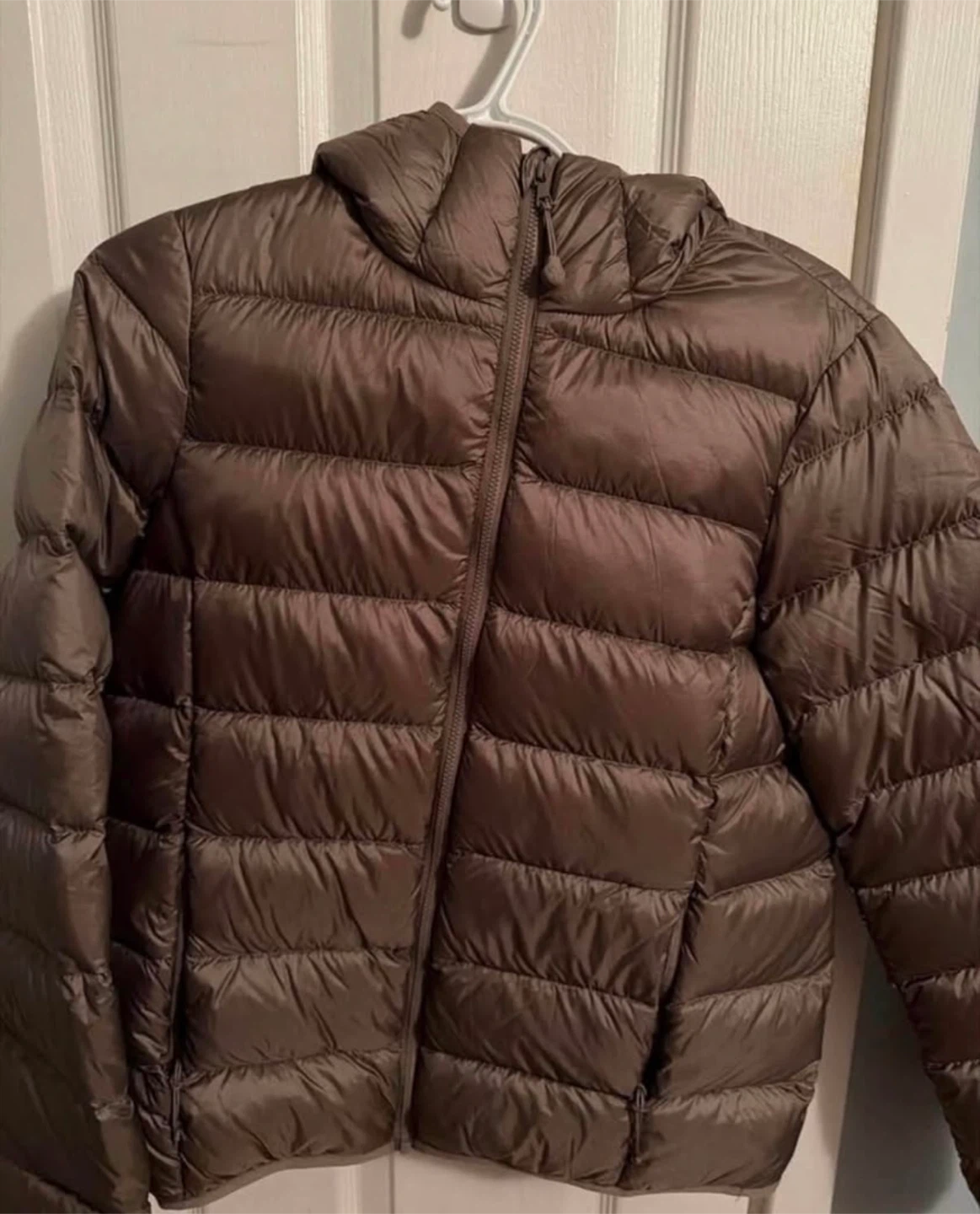 Women TNA puff jacket size small turner taupe