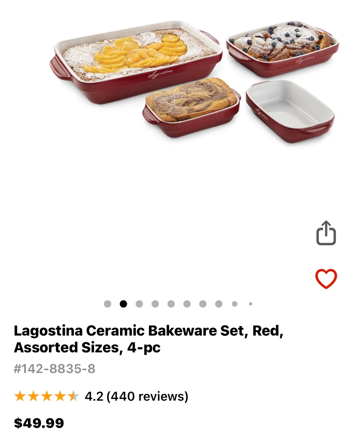 Lagostina 4-Piece Ceramic Bakeware Set - photo 2