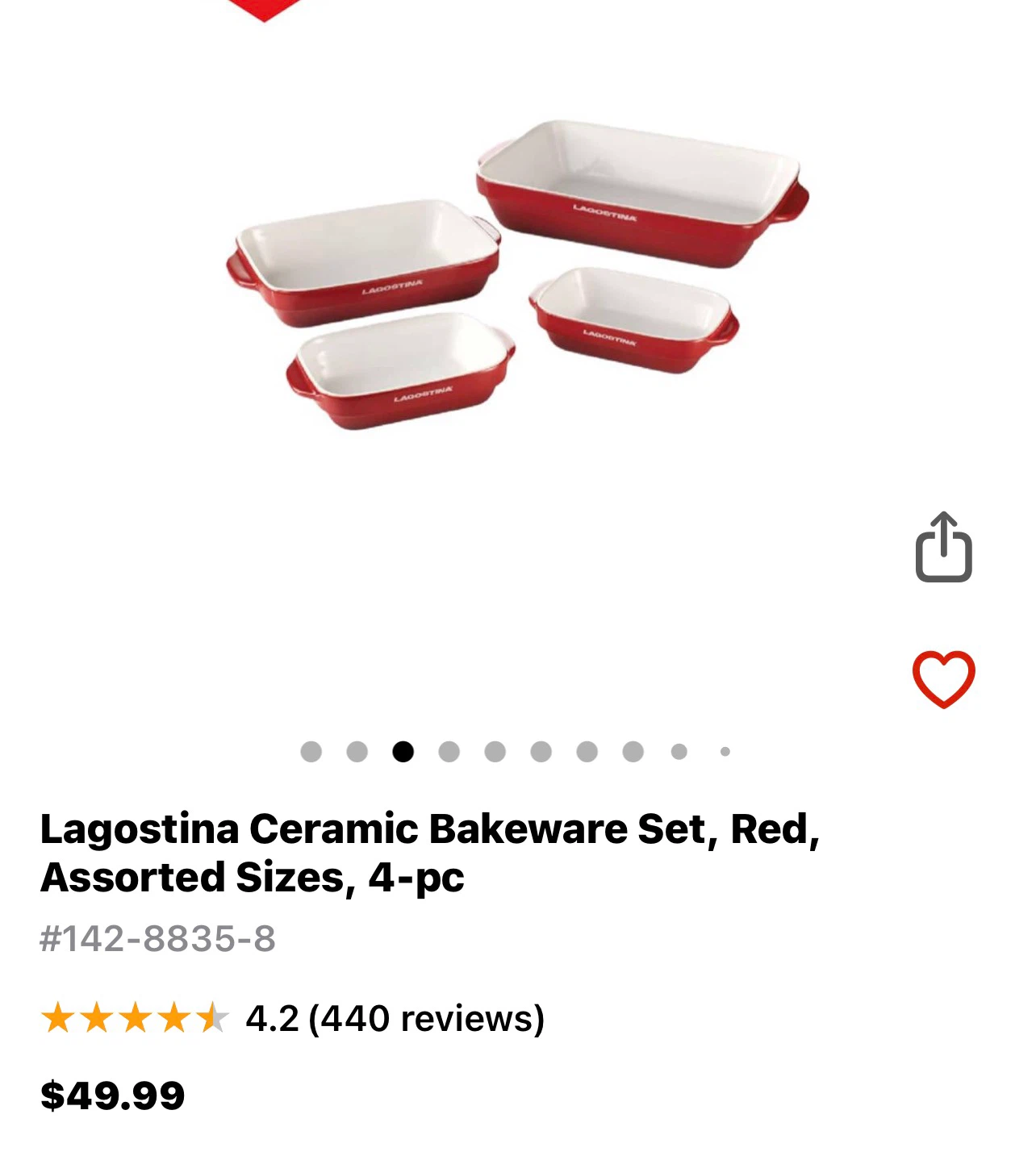 Lagostina 4-Piece Ceramic Bakeware Set - photo 3