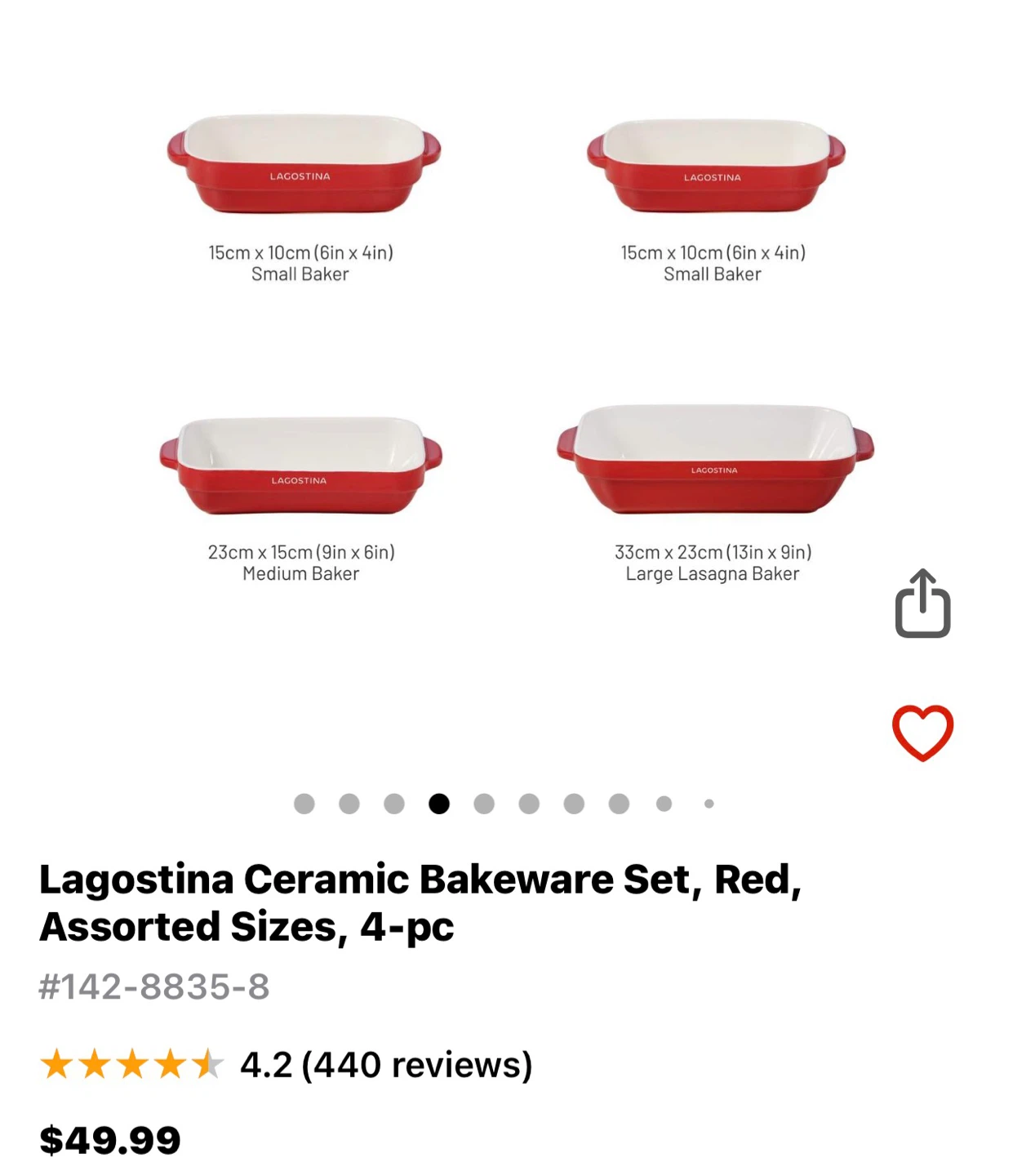 Lagostina 4-Piece Ceramic Bakeware Set - photo 4
