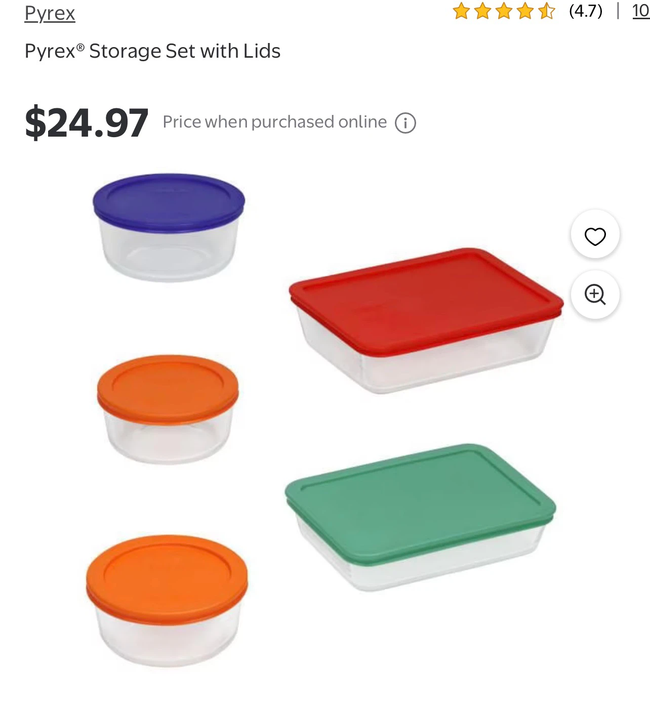 Pyrex Storage Set with Lids - photo 2
