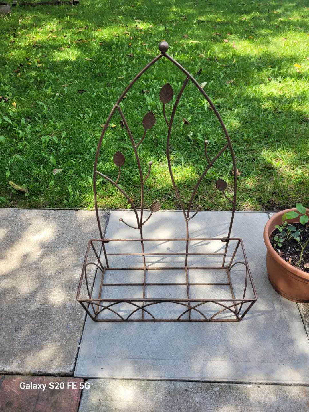 Garden Plant Support and Metal Plant Stand Set