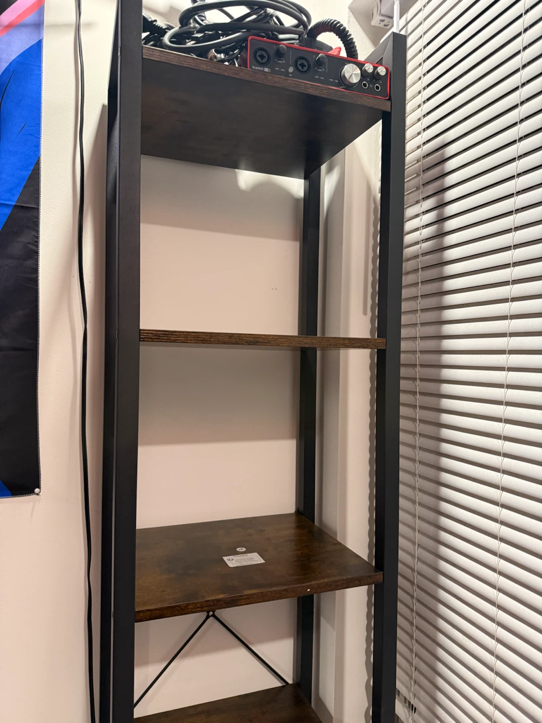 Tall black/brown bookcase like new