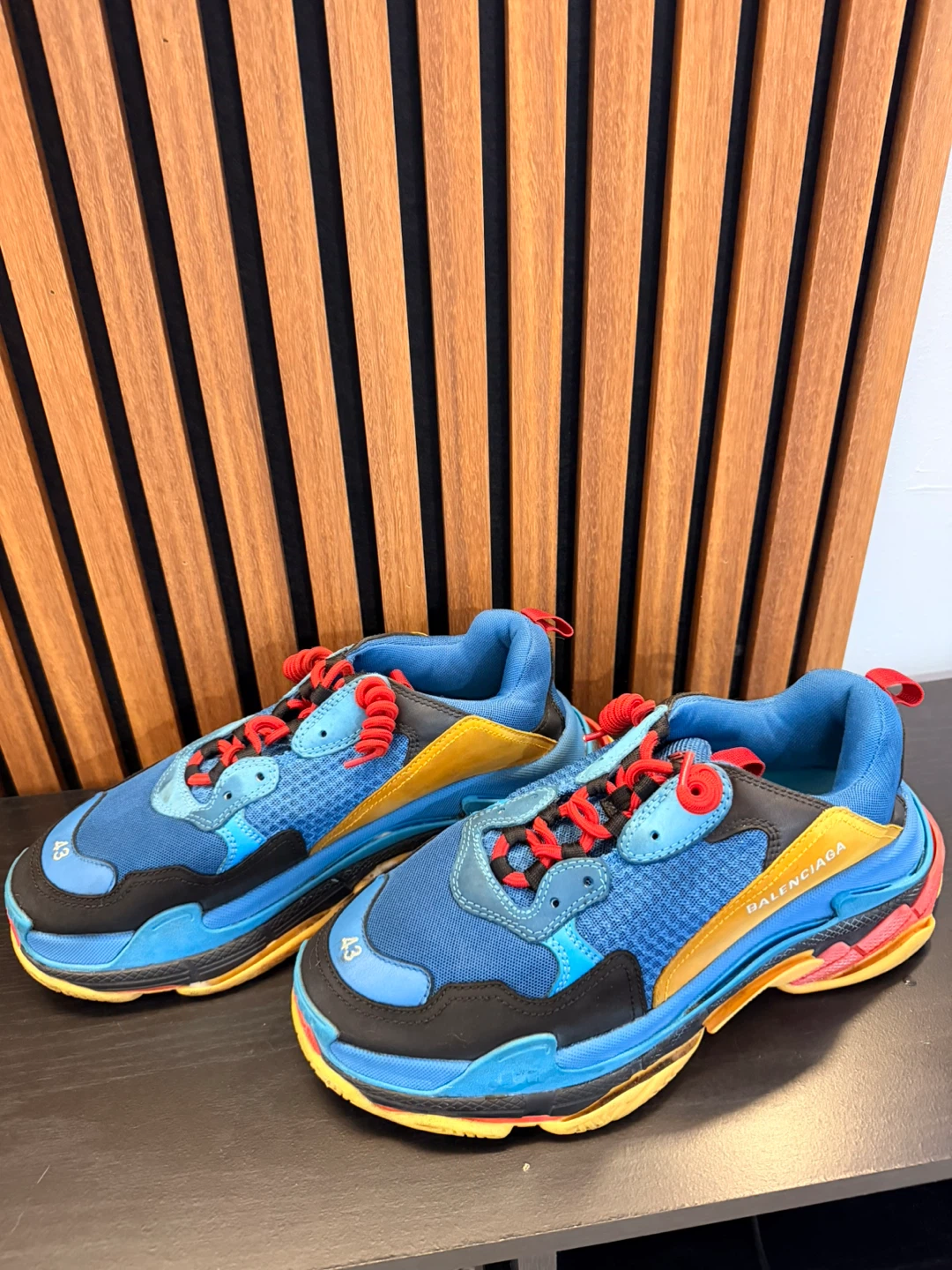 Balenciaga Triple S Sneakers Blue Yellow Red