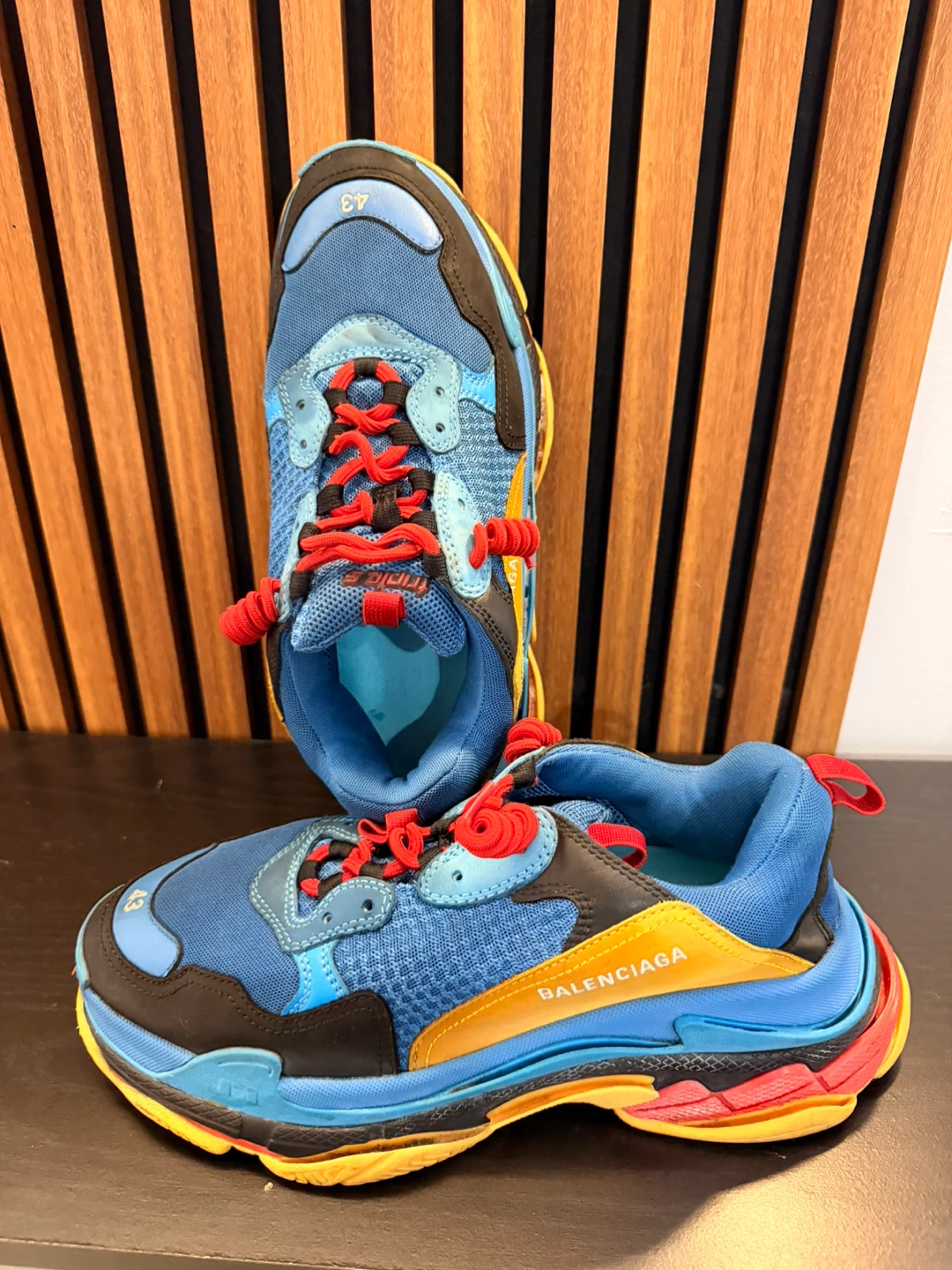 Balenciaga Triple S Sneakers Blue Yellow Red - photo 2