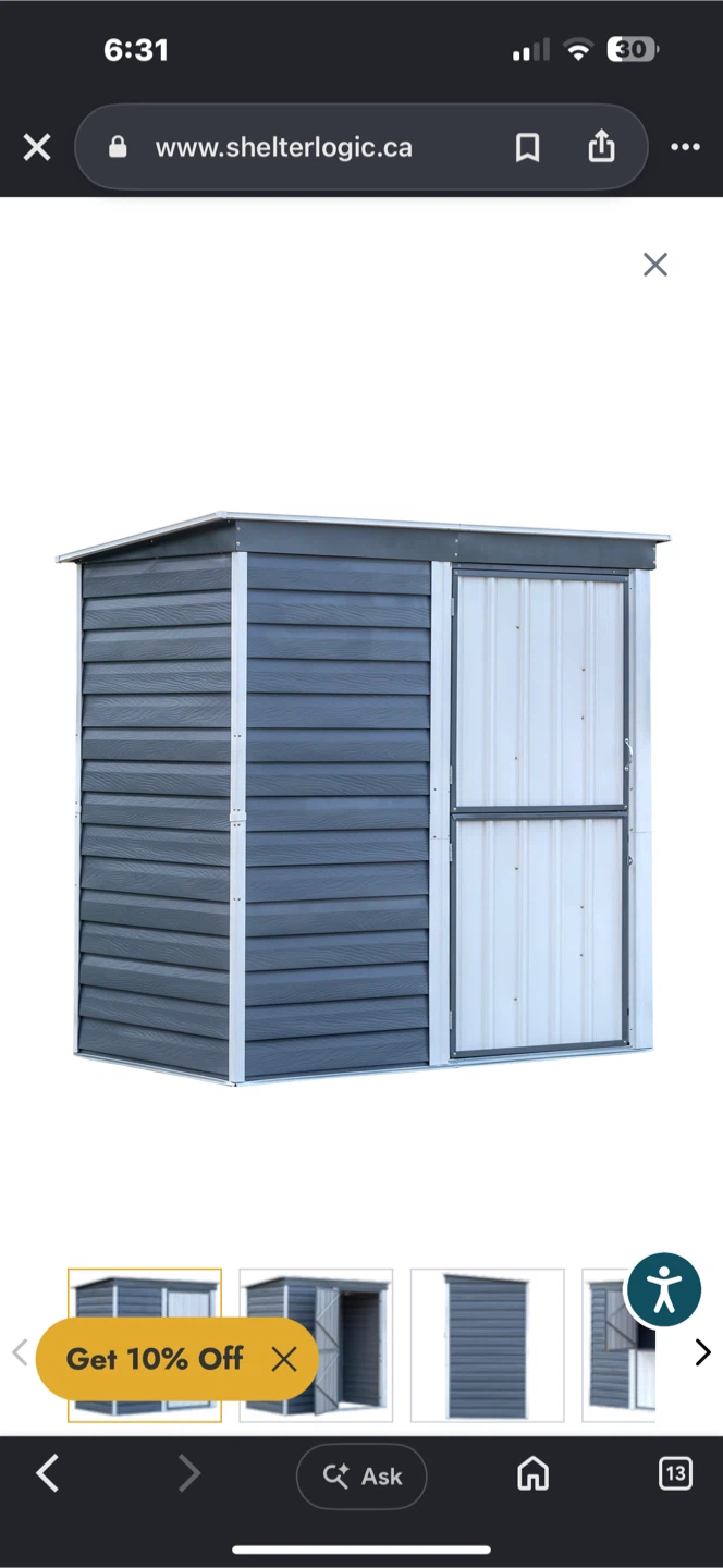 ShelterLogic Metal Storage Shed