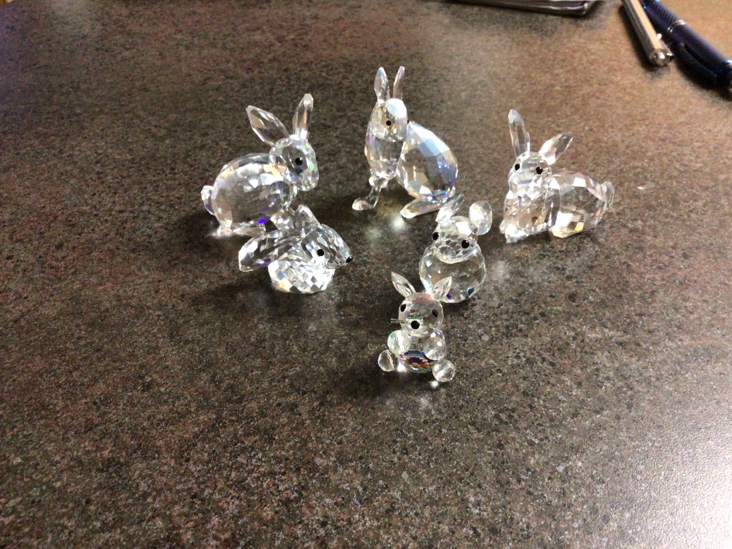 Swarovski Crystal Rabbit Figurines