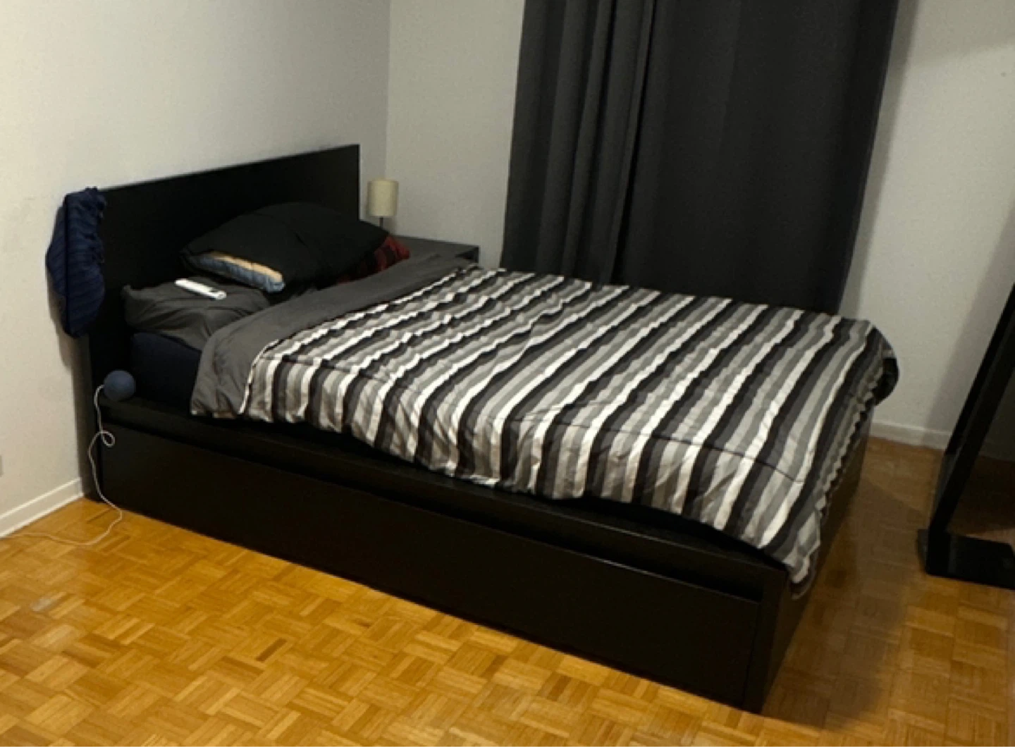 IKEA MALM Bed Frame with Storage, Black-Brown