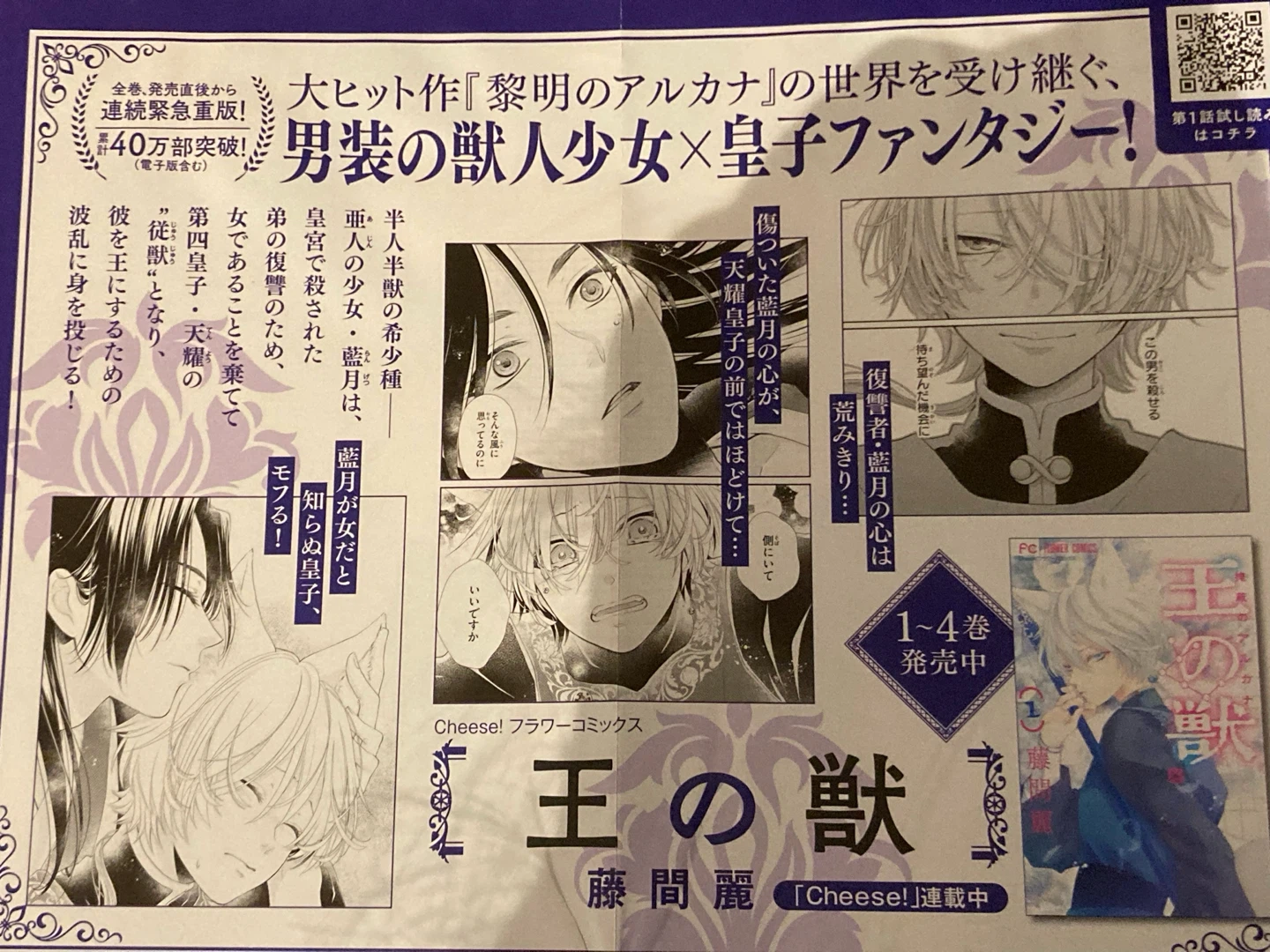 Rei Toma Ono no Kemono Vol. 8 Special Illustration Card - photo 3