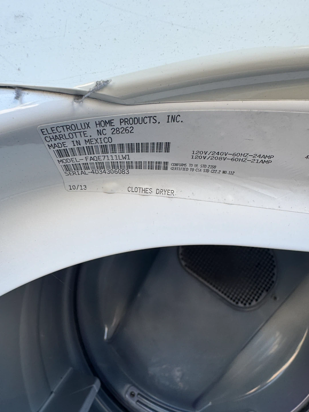Frigidaire Affinity Clothes Dryer electric - photo 5