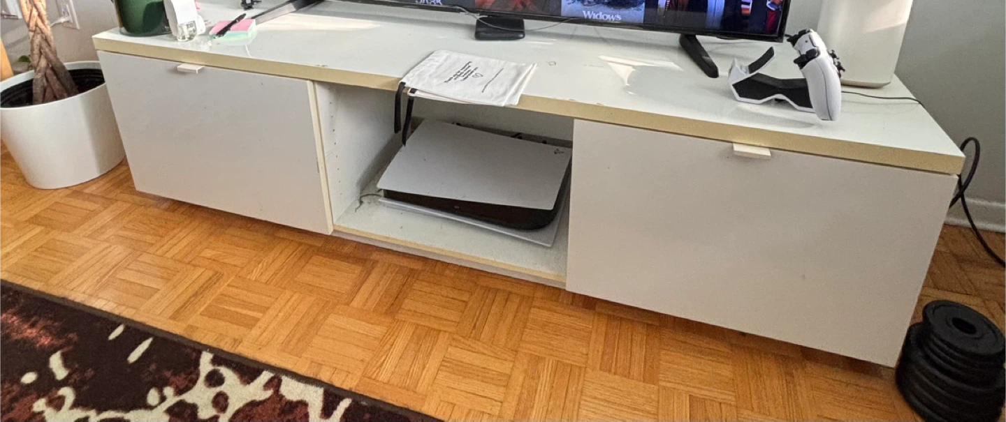 IKEA BYAS White TV Unit - photo 3