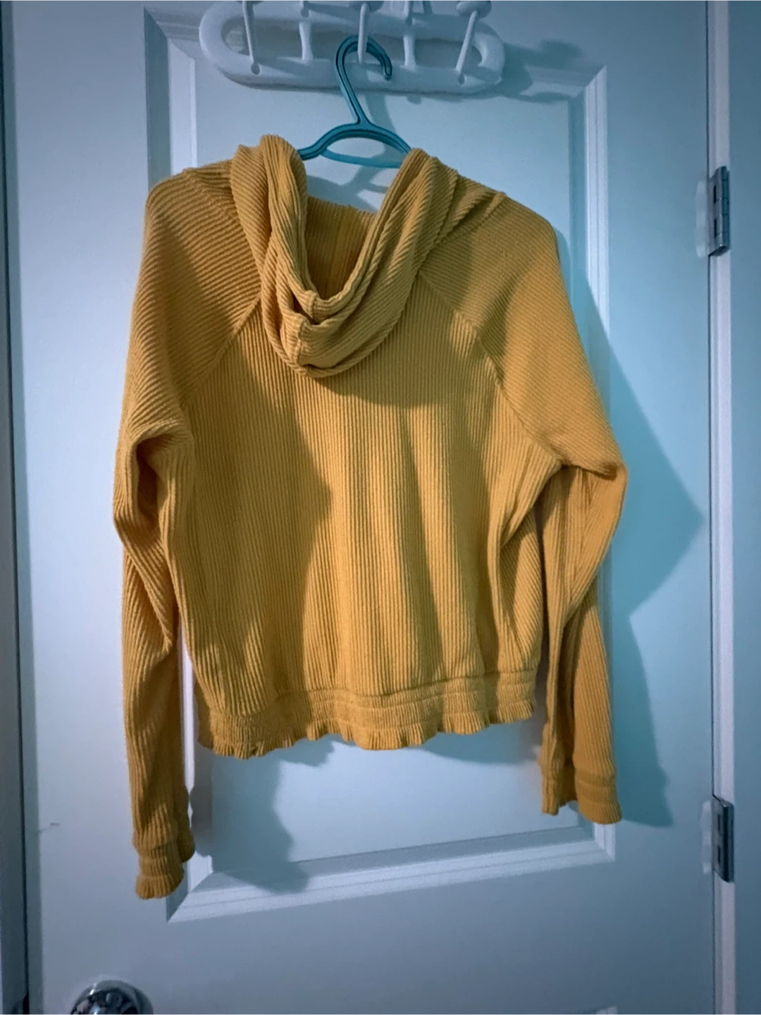 Yellow Cropped Hoodie - photo 2