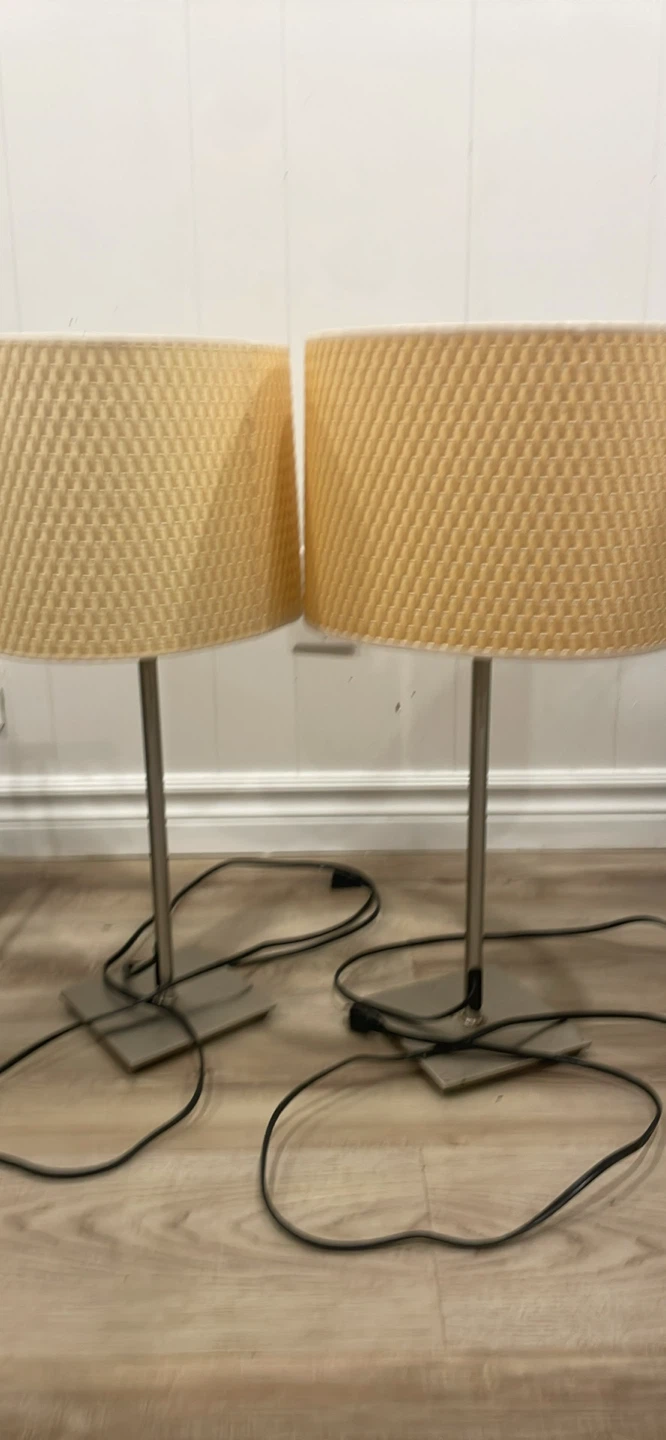 Set of Two Textured Table Lamps