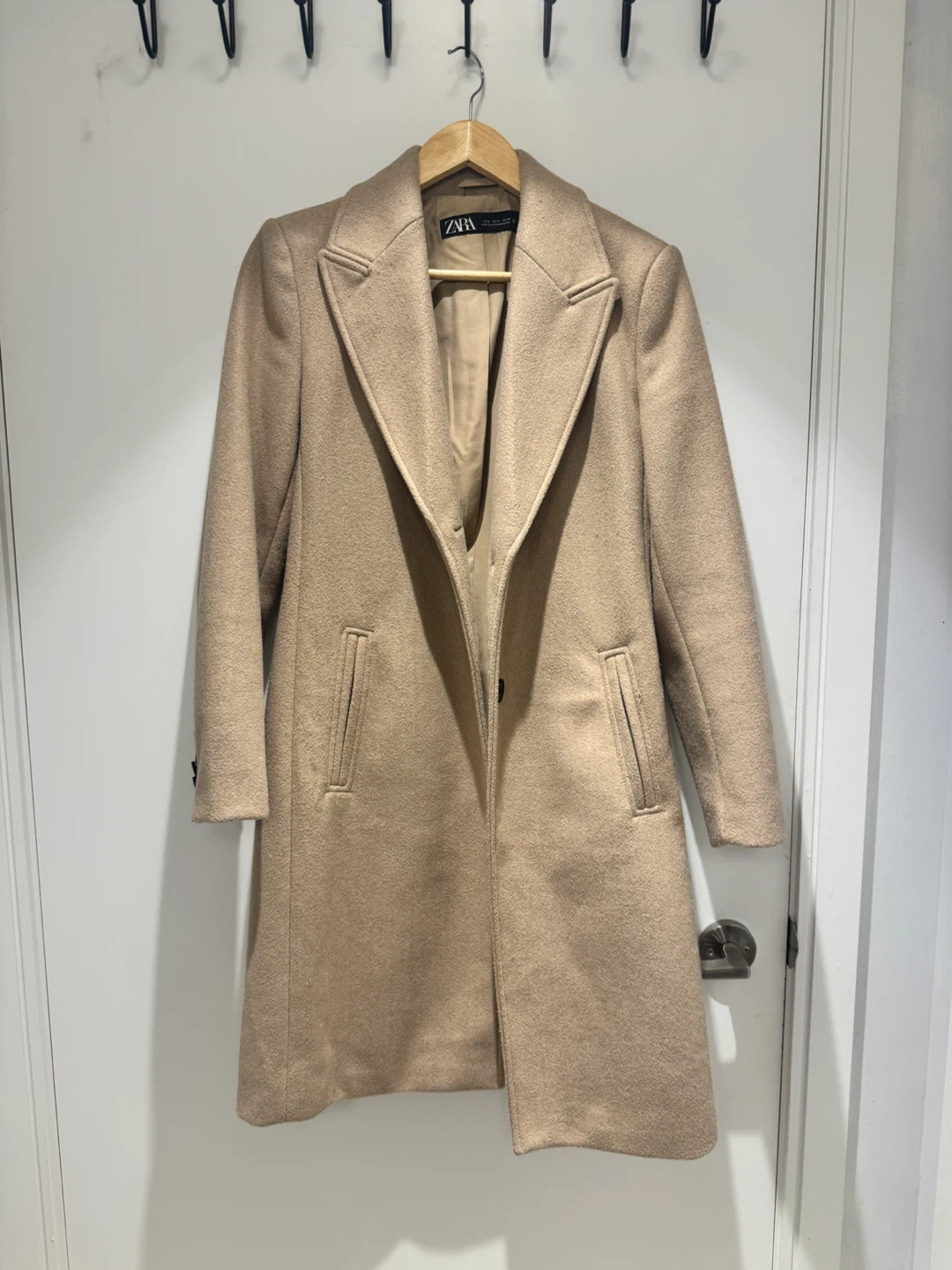 Zara Beige Wool Coat