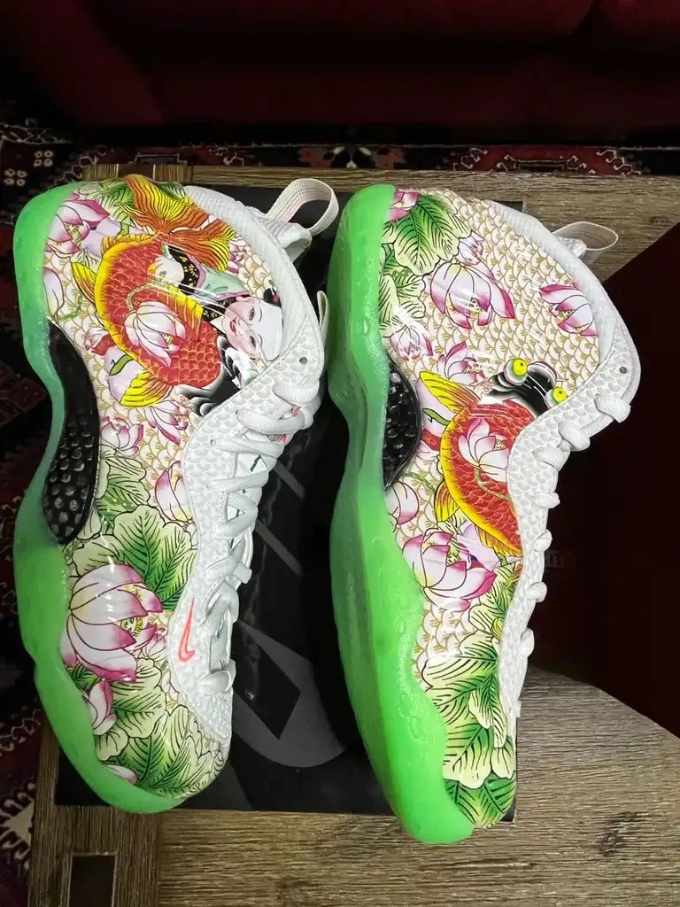 Nike Air Foamposite One Premium Tianjin Lotus Floral Size 8.5 - photo 3