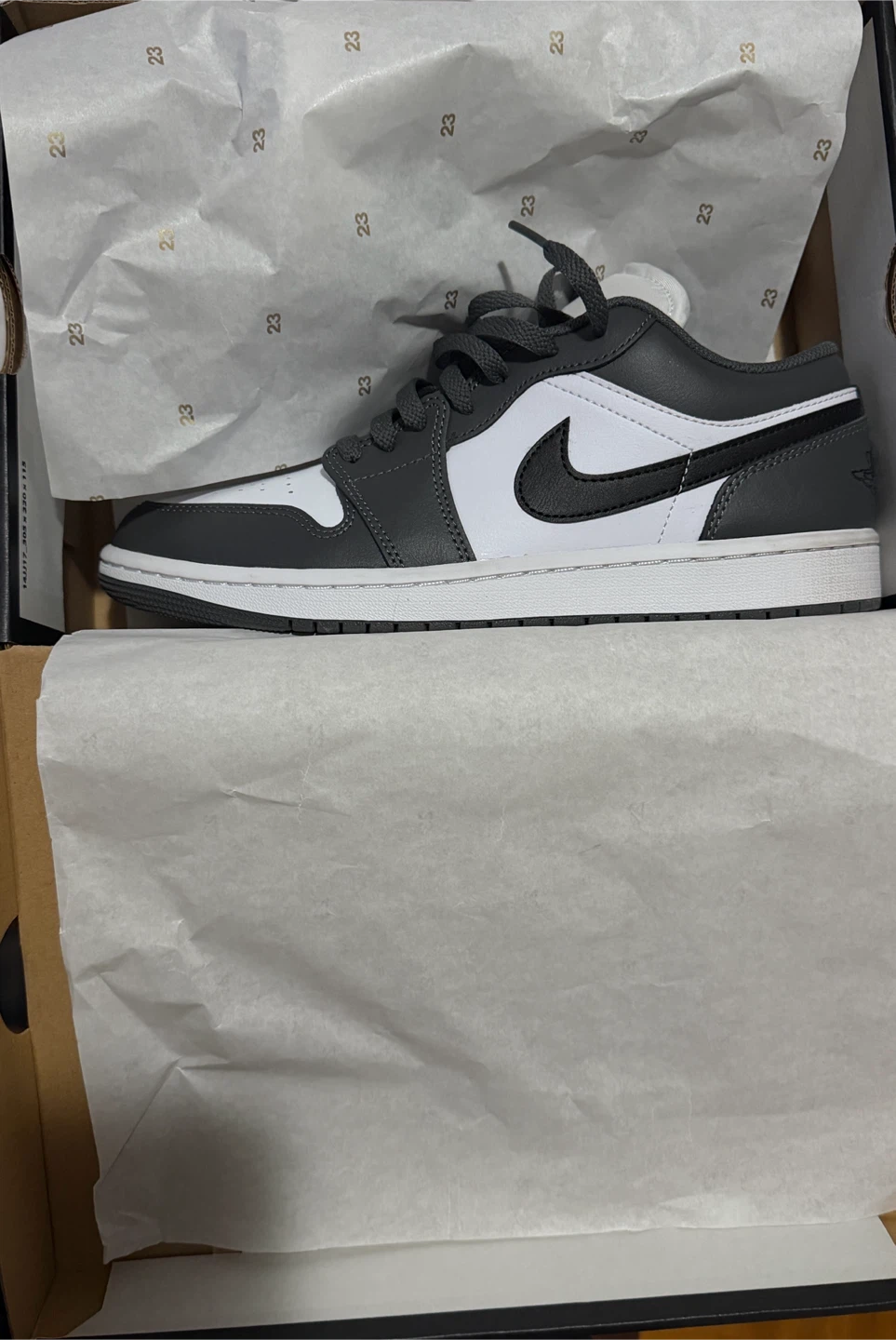 Air Jordan 1 Low White/Black-Iron Grey - photo 2
