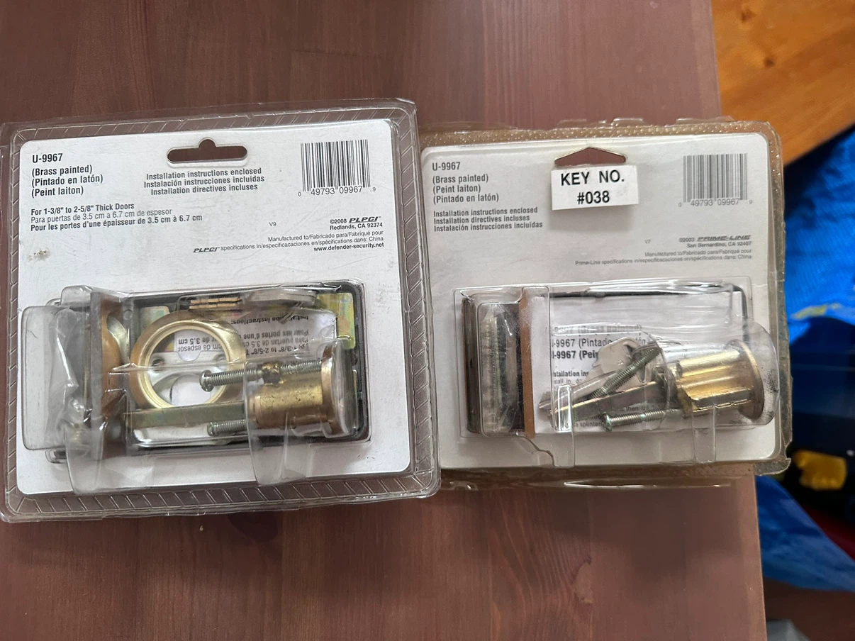 2x Defender Single Cylinder Rim Latch Locks - photo 2