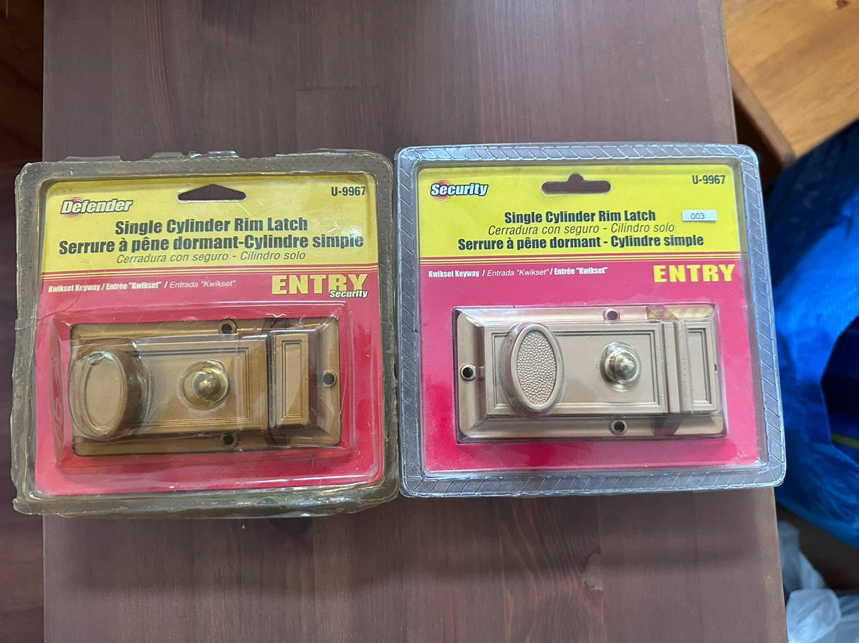 2x Defender Single Cylinder Rim Latch Locks - photo 3
