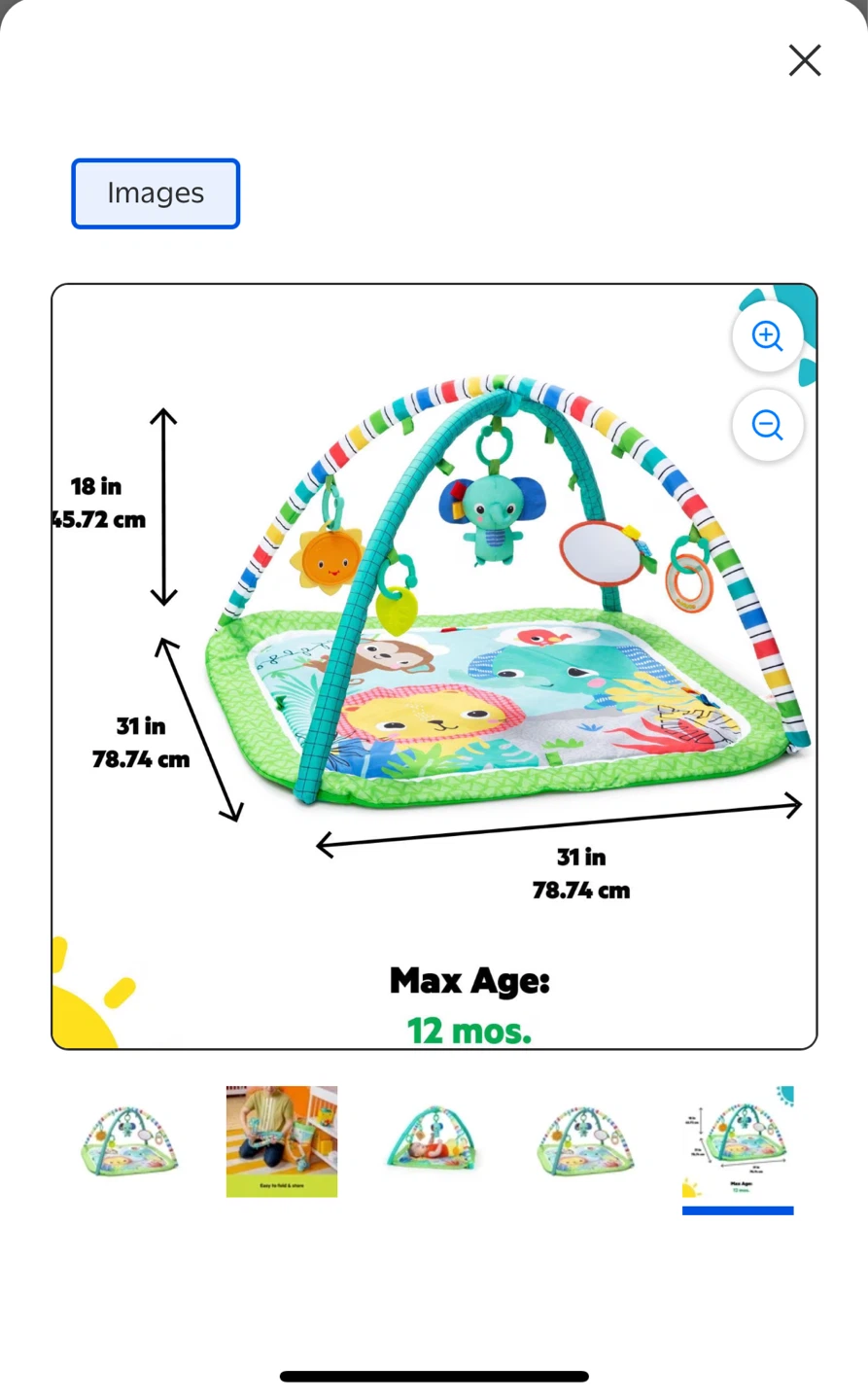 Bright Starts Wild Wiggles FoldAway Activity Gym - photo 5