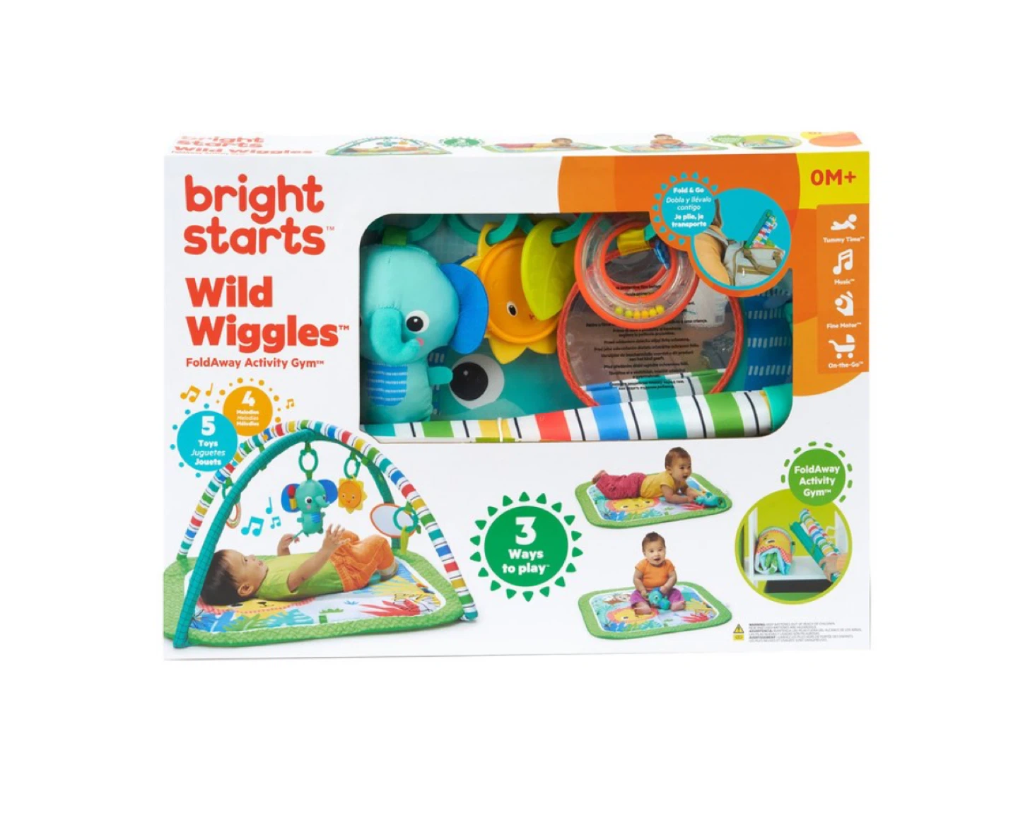 Bright Starts Wild Wiggles FoldAway Activity Gym