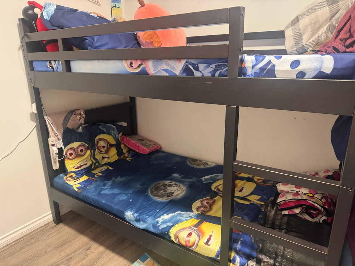 Dark Brown Twin Over Twin Bunk Bed