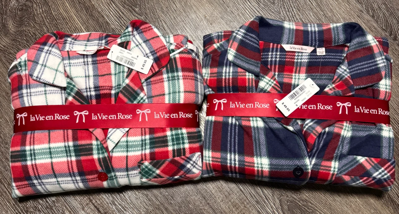 2 la Vie en Rose Flannel Pajama Sets. New $15 each set