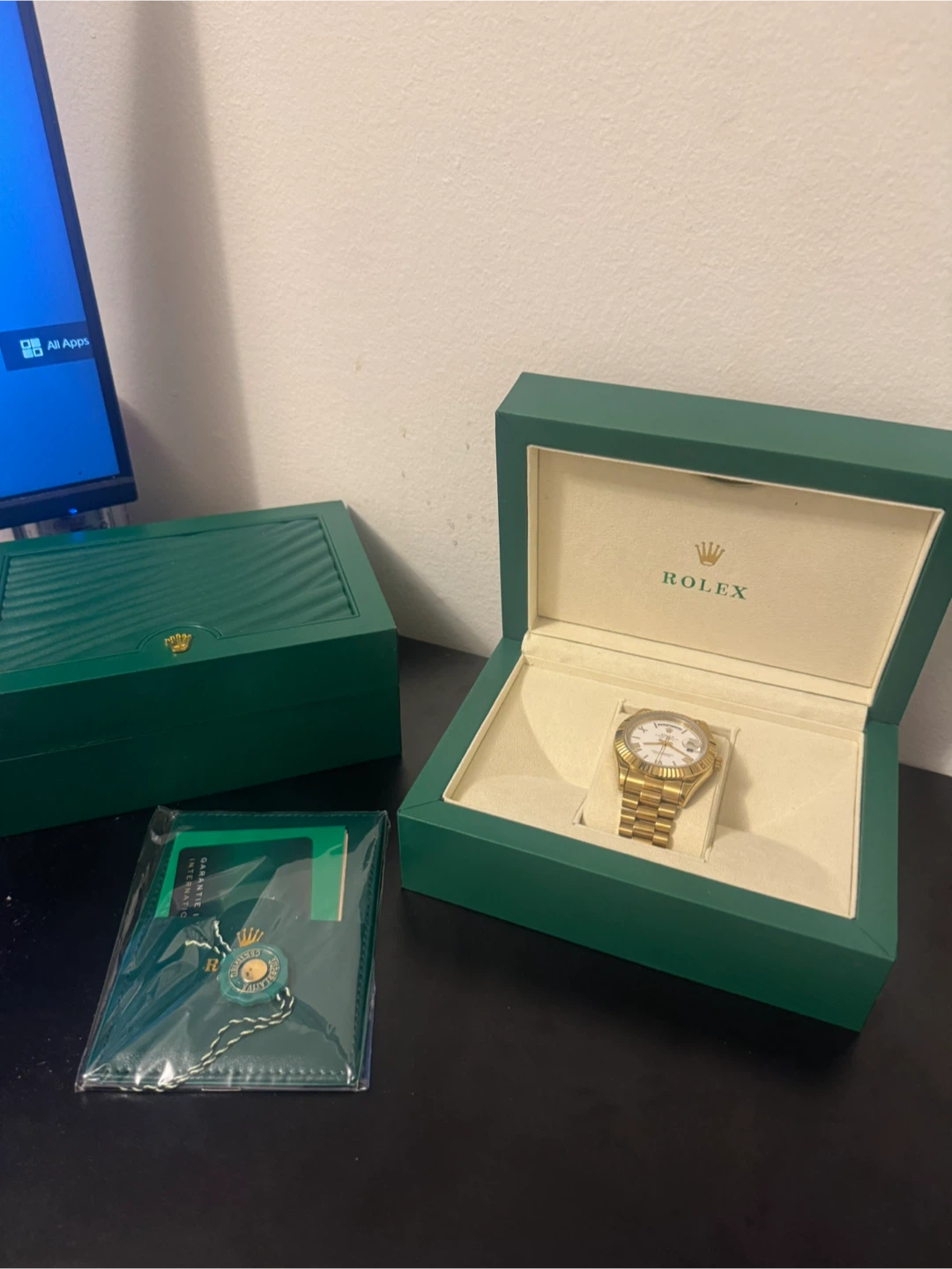Gold and White Day-Date Oyester Perpetual Rolex