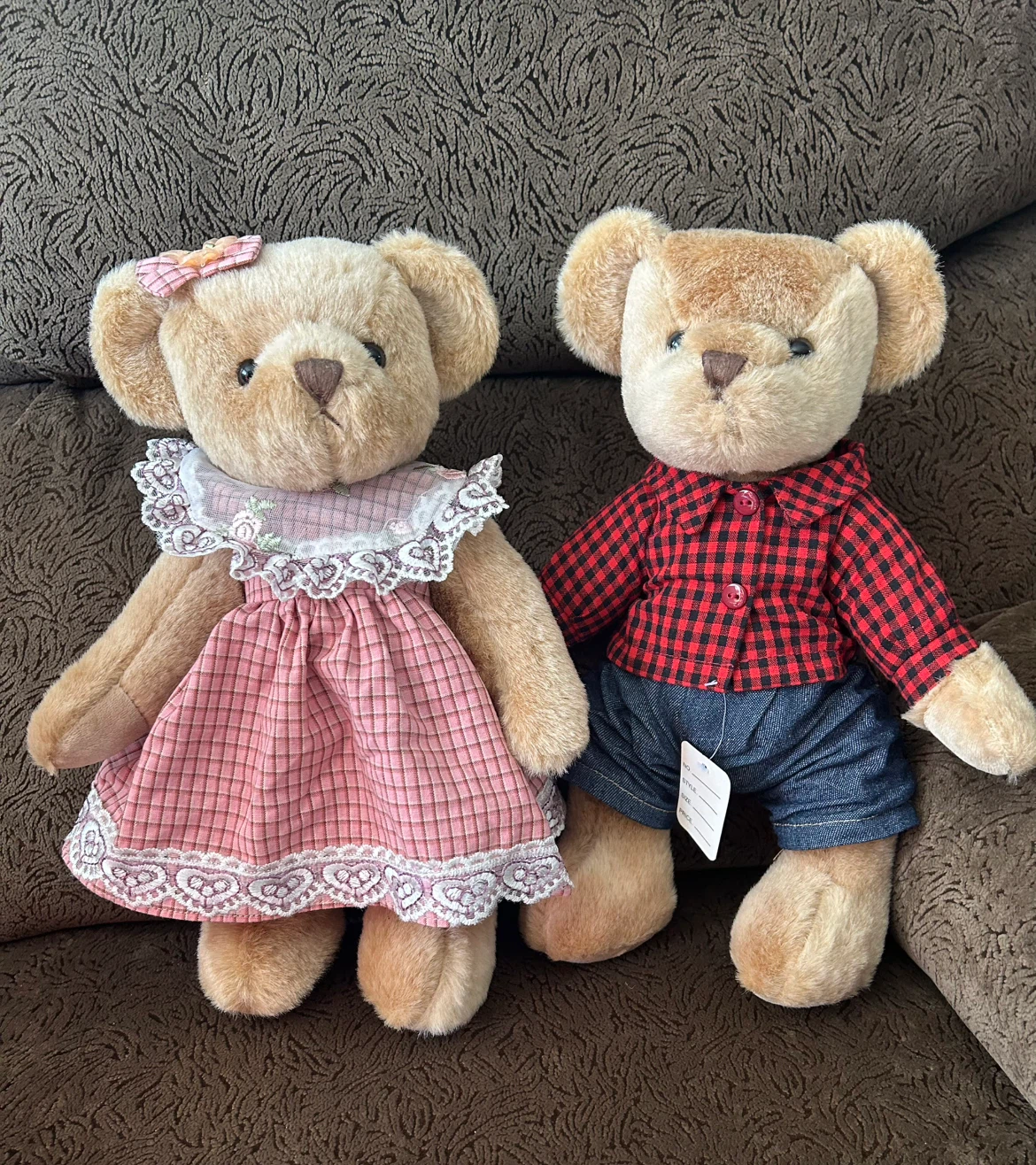 Brand New Pair of Stuffed Teddy Bears Arms and Legs can move - photo 2