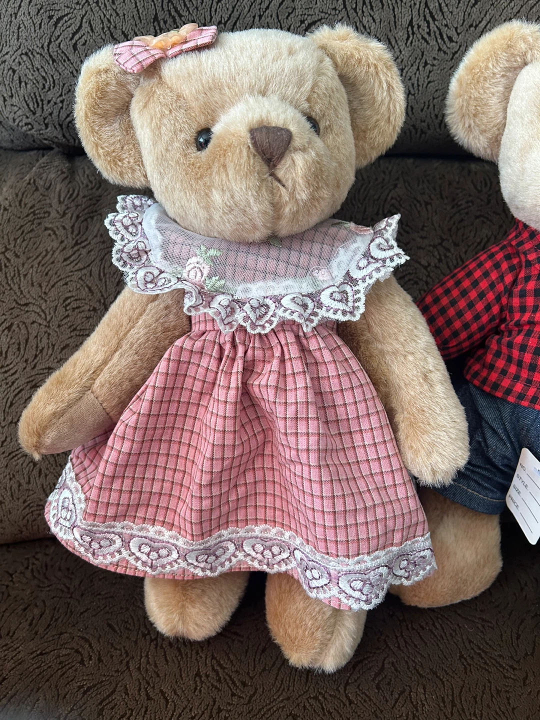 Brand New Pair of Stuffed Teddy Bears Arms and Legs can move - photo 3