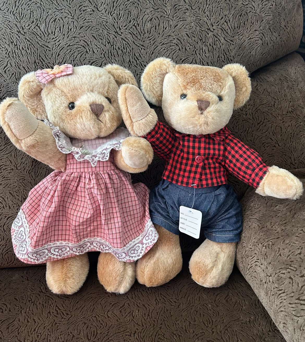 Brand New Pair of Stuffed Teddy Bears Arms and Legs can move - photo 5