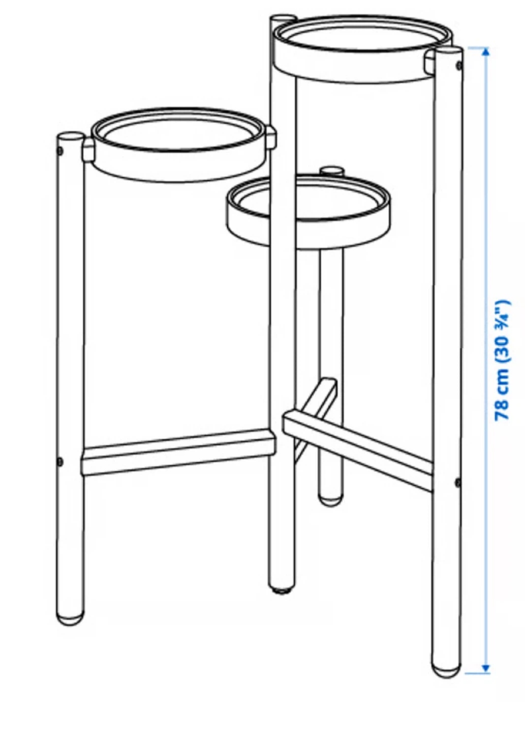 IKEA SATSUMAS Three-Tier Bamboo Plant Stand - photo 3