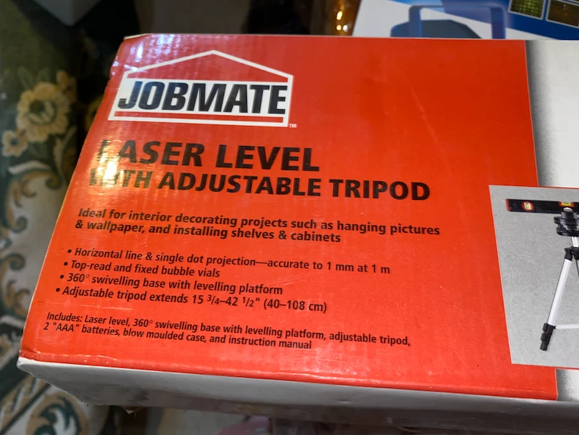Jobmate Laser Level with Adjustable Tripod in box - photo 3