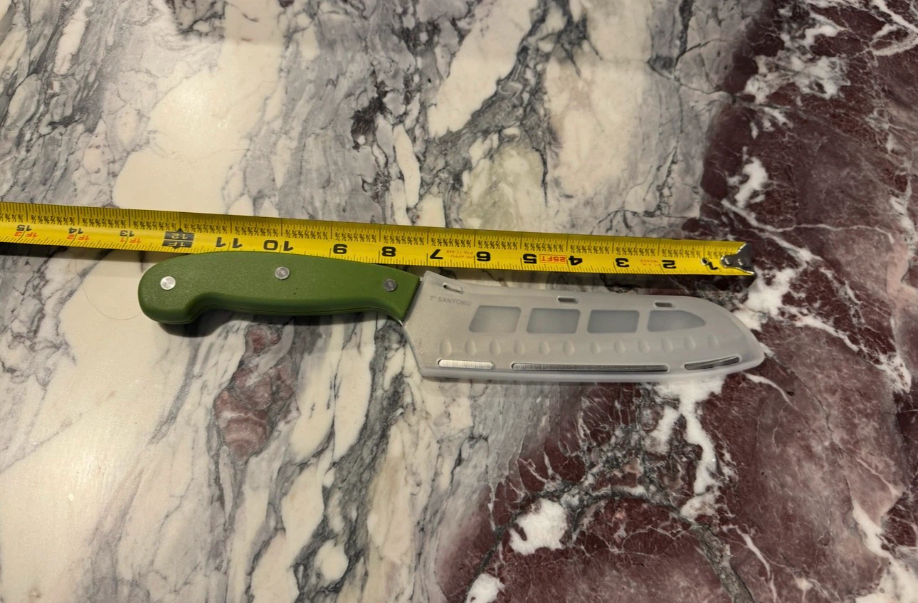 Set of 4 Green Kitchen Knives with Sheaths - photo 3