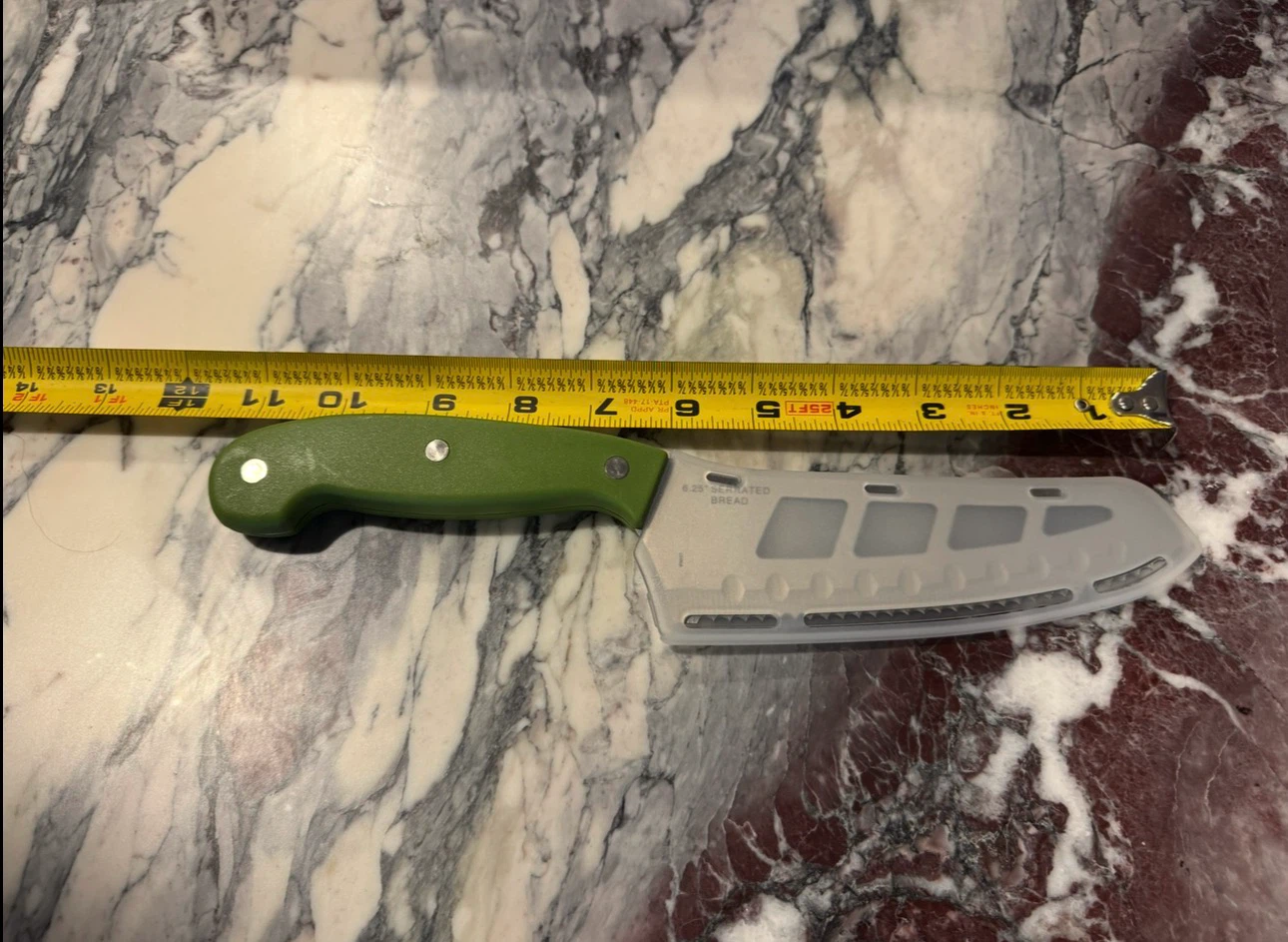 Set of 4 Green Kitchen Knives with Sheaths - photo 4